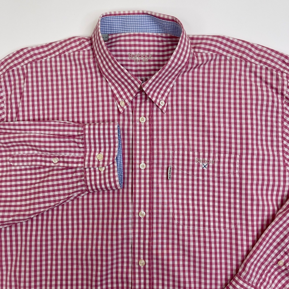 Barbour Gingham Checked Mens Shirt XXL